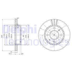 Тормозной диск BG3206 DELPHI