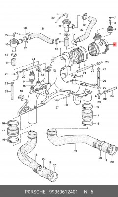 Расходомер воздуха 99360612401 PORSCHE