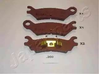 Комплект тормозных колодок, диско PP-300AF JAPAN PARTS GROUP