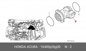 Расходомер воздуха 16400P5TG00 HONDA