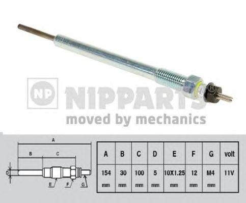 Свеча накаливания J5710302 H B JAKOPARTS NIPPARTS