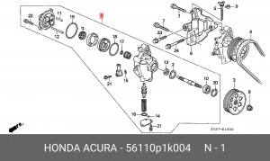 Гидравлический насос, рулевое управление 56110P1K004 HONDA