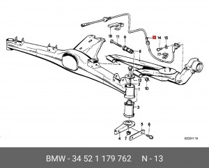 Датчик, частота вращения колеса 34 52 1 179 762 BMW