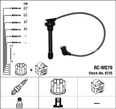Ккомплект проводов зажигания 8735 NGK NTK