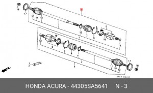 Шарнирный комплект, приводной вал 44305SA5641 HONDA
