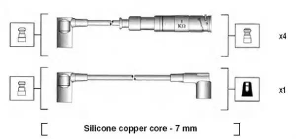 Ккомплект проводов зажигания 941115020651 MAGNETI MARELLI