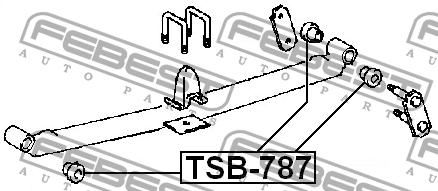 Сайлентблок - втулка рессоры TSB-787 FEBEST