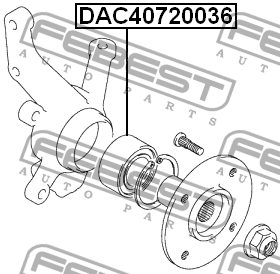 Подшипник ступицы колеса DAC40720036 FEBEST