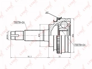 ШРУС CO-7509A LYNXAUTO