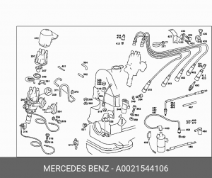 Реле регулятор напряжения генератора A0021544106 MERCEDES BENZ