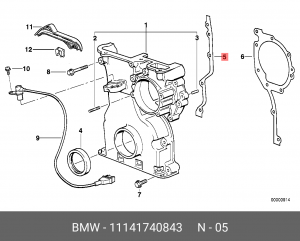 Прокладка, впускной / выпускной коллектор 11 14 1 740 843 BMW