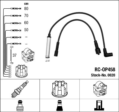 Ккомплект проводов зажигания RC-OP458 NGK NTK
