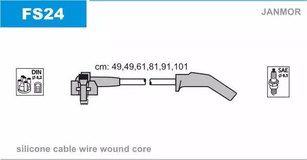 Ккомплект проводов зажигания FS24 JANMOR