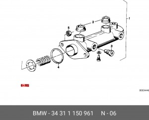 Ремкомплект, главный тормозной цилиндр 34 31 1 150 961 BMW