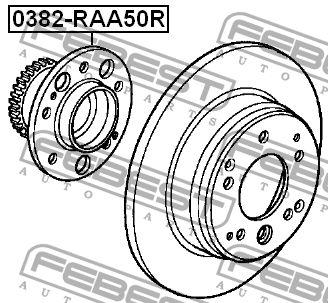 Ступица колеса 0382-RAA50R FEBEST