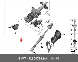 Колонка рулевая 32 30 6 791 266 BMW
