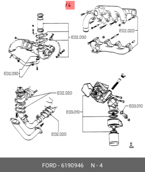 Комплект прокладок, двигатель 6 190 946 FORD