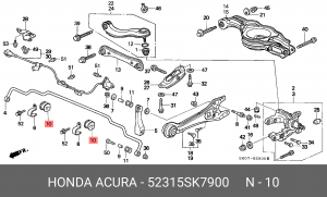 Втулка стабилизатора 52315-SK7-900 HONDA