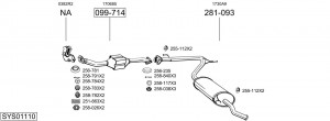 Средний глушитель выхлопных газов 169213 BOSAL