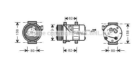 Компрессор, кондиционер VOK054 AVA