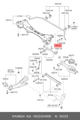 Шайба схода - развала 552232H000 HYUNDAI KIA