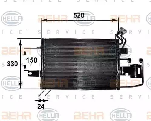 Конденсатор, кондиционер 8FC 351 038-251 HELLA
