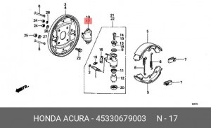 Колесный тормозной цилиндр 45330679003 HONDA