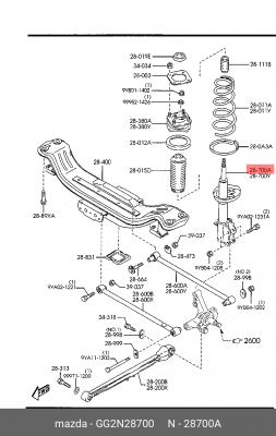 Амортизатор подвески GG2N28700 MAZDA