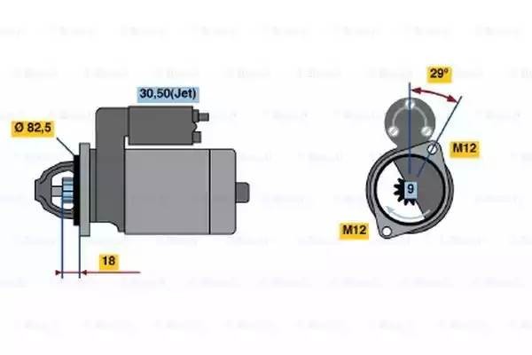Стартер 0 001 109 064 BOSCH