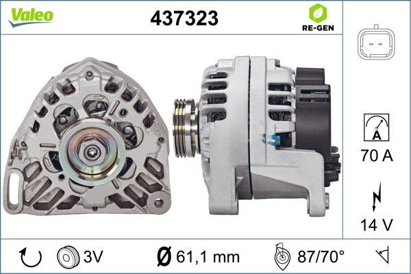 Генератор 437323 VALEO PHC