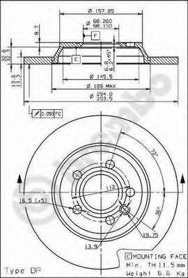 Тормозной диск 08.9176.10 BREMBO