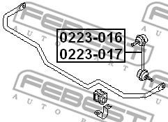 Стойка стабилизатора 0223-016 FEBEST