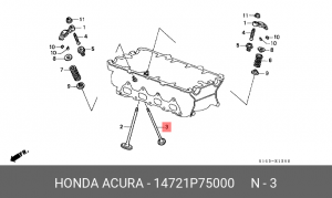 Клапан выпускной 14721P75000 HONDA