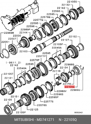 Подшипник КПП MD741271 MITSUBISHI