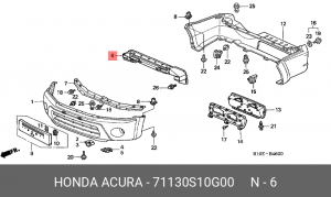 Усилитель бампера 71130S10G00 HONDA