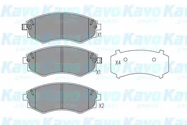 Комплект тормозных колодок, диско BP-7502 KAVO PARTS