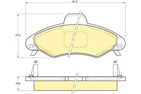 Комплект тормозных колодок, диско 6113493 GIRLING