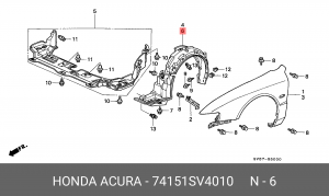 Подкрылок 74151SV4010 HONDA