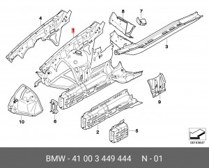 Ниша колесная 41 00 3 449 444 BMW