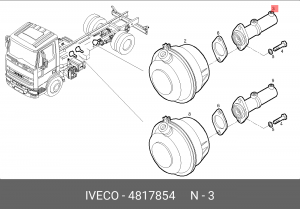 Главный тормозной цилиндр 4817854 IVECO