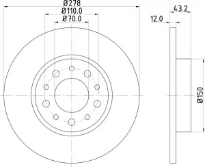 Тормозной диск MDC1741 MINTEX
