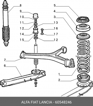 Амортизатор подвески 60548246 ALFA FIAT LANCIA