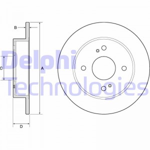 Тормозной диск BG2634 DELPHI