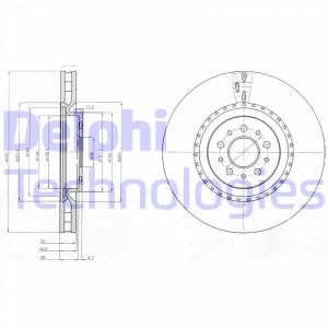 Комплект подшипника ступицы колеса BK1218 DELPHI