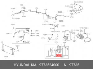 Вентилятор, охлаждение двигателя 9773524000 HYUNDAI KIA