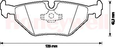 Комплект тормозных колодок, диско 571546B BENDIX JURID