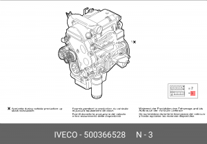 Комплект прокладок, головка цилиндра 500366528 IVECO