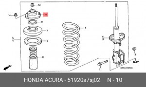 Опора амортизатора подвески 51920S7SJ02 HONDA
