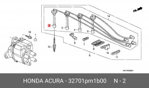 Ккомплект проводов зажигания 32701PM1B00 HONDA