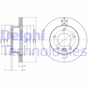 Тормозной диск BG4067 DELPHI